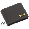 Fendi ff eyes wallet for men brown leather