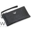 Giorgio armani black handheld wallet pochette for men