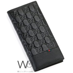 gucci-black-leather-long-wallet