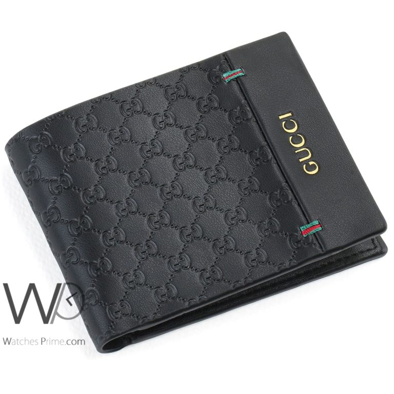 Gucci GG Wallet Leather For Men Black | Watches Prime