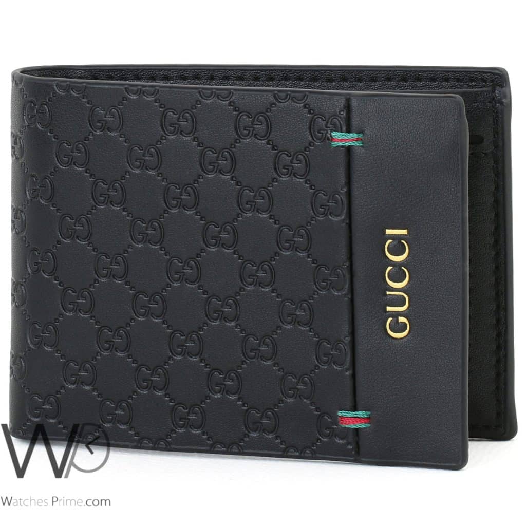 Gucci GG Wallet Leather For Men Black Watches Prime