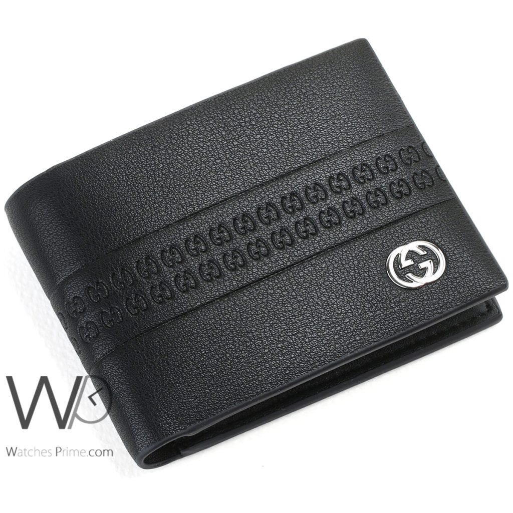 Gucci GG Wallet Black Leather For Men Watches Prime