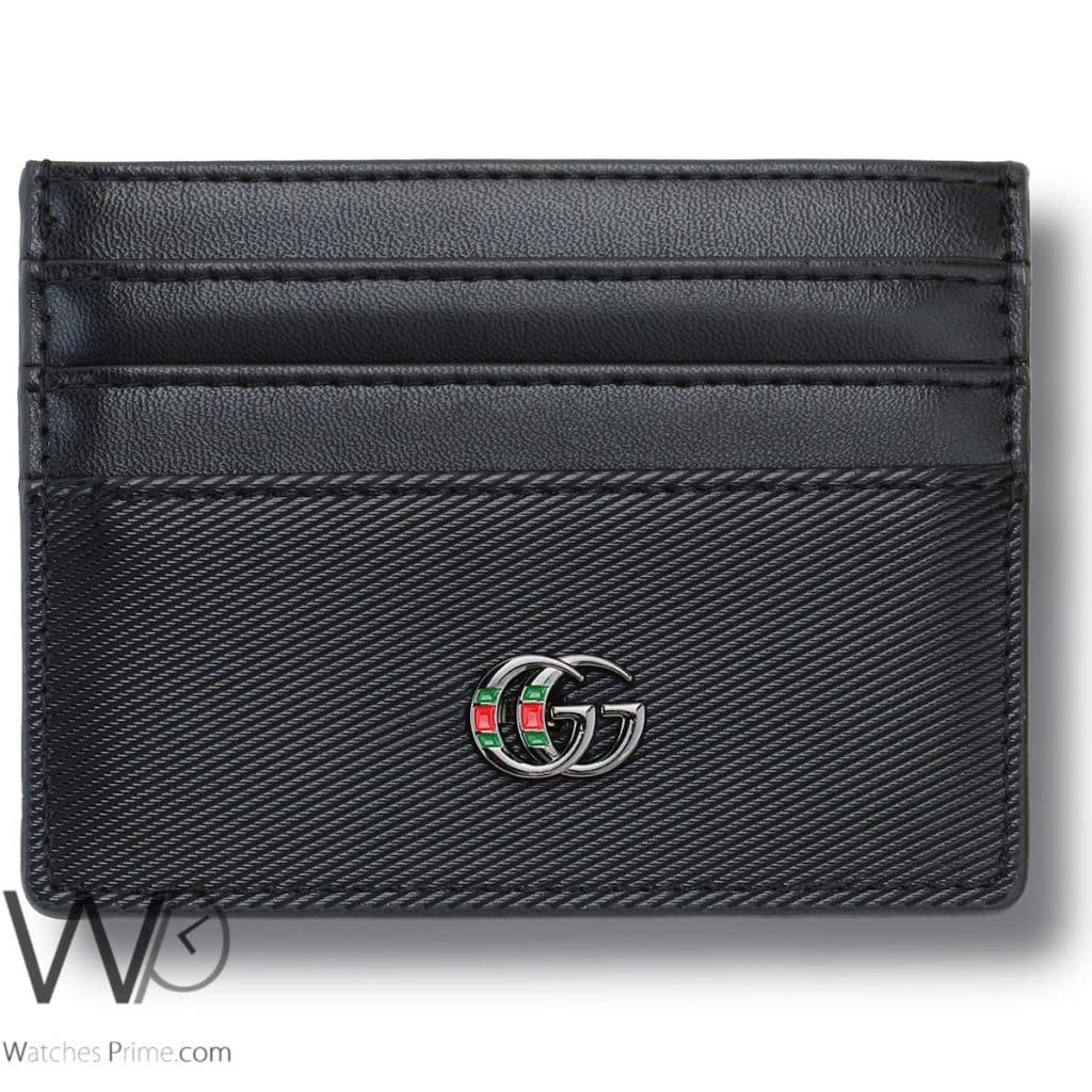 Gucci GG Holder Card Wallet Black For Men Watches Prime