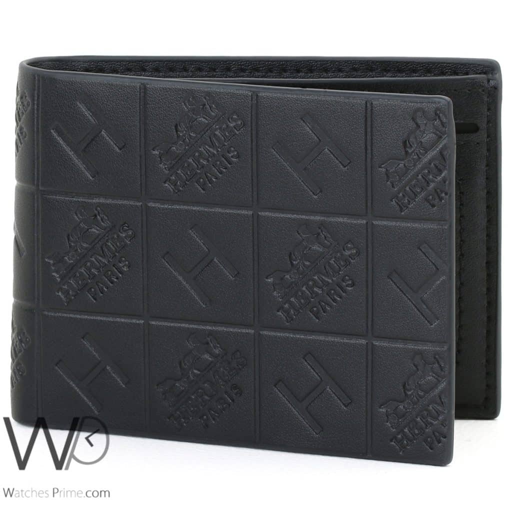 Hermes Paris Wallet Leather Black For Men Watches Prime