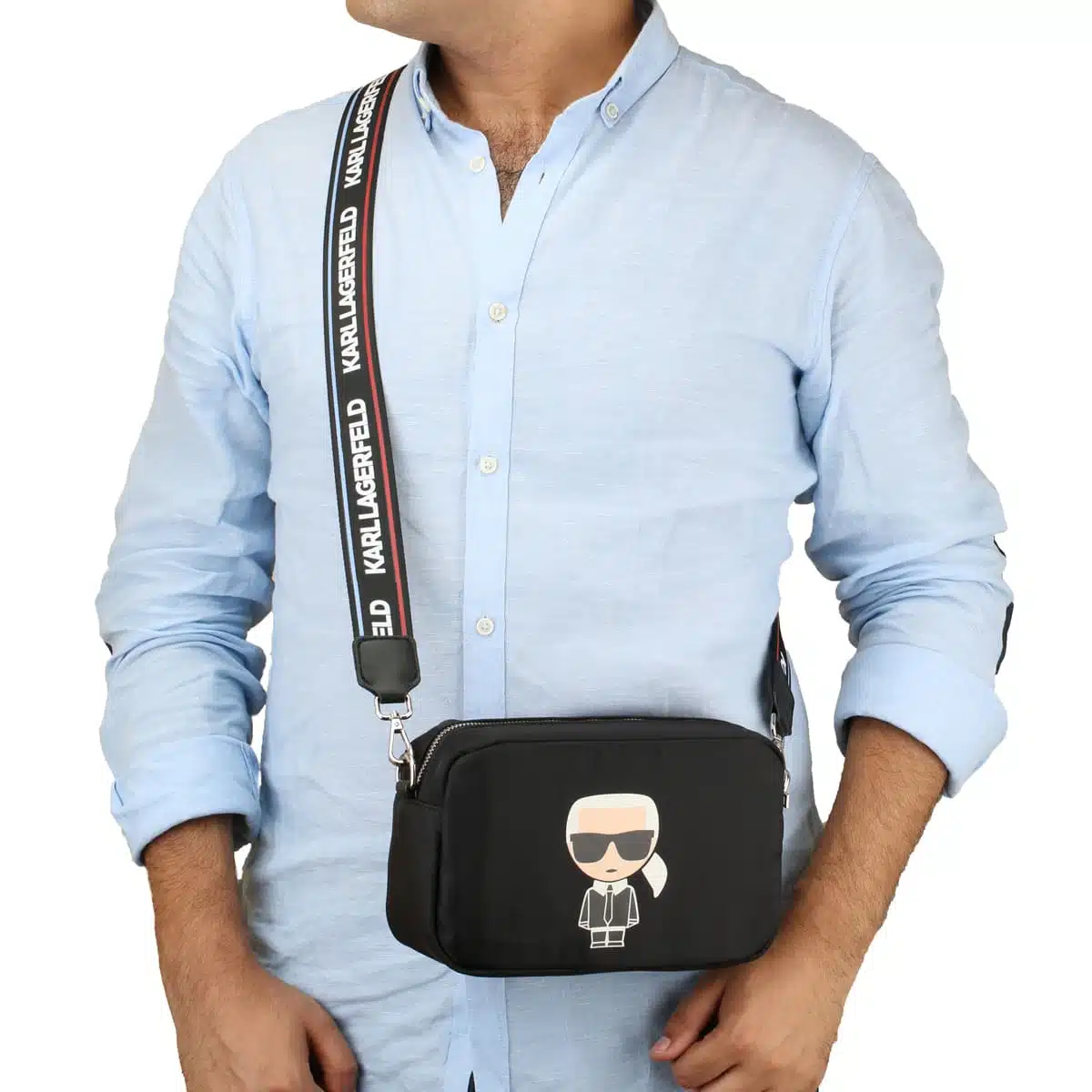 Black Karl Lagerfeld Handbag Crossbody Wash Bag | Watches Prime