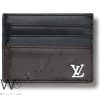 Louis vuitton lv card holder brown leather