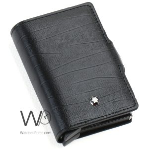 montblanc-black-leather-automatic-pop-up card-holder-wallet