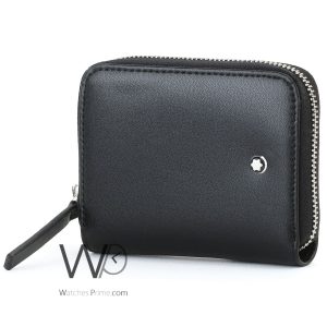 montblanc-black-leather-coin-purse-zipper-wallet
