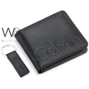 original-calvin-klein-genuine-leather-black-wallet-for-men-keychain-gift set
