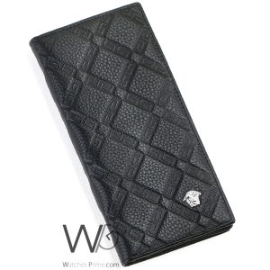 versace-black-leather-long-wallet