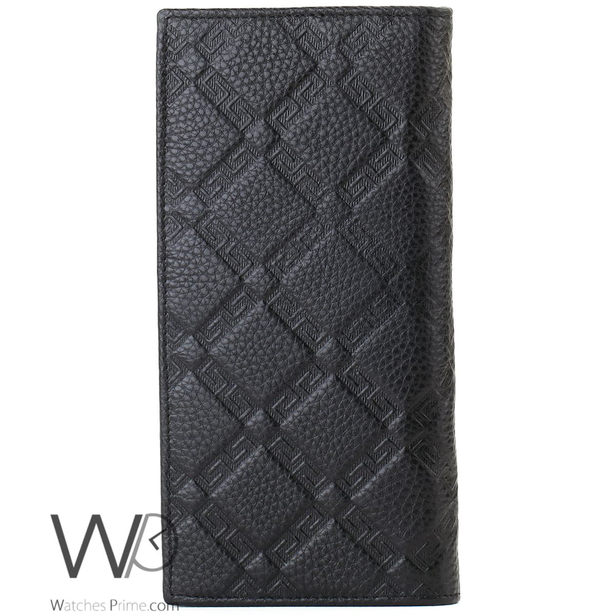 Versace Long Wallet Black Leather For Men | Watches Prime