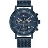 1710397 tommy hilfiger watch men blue dial stainless steel metal strap quartz battery analog chronograph mesh evan
