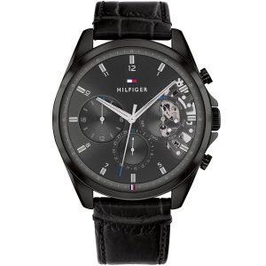1710452-tommy-hilfiger-watch-men-black-dial-leather-strap-quartz-battery-analog-monthly-weekly-date-baker