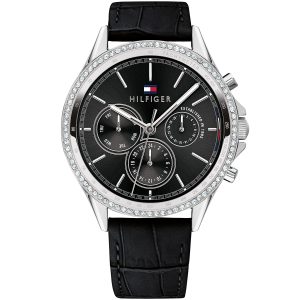 1781981-tommy-hilfiger-watch-women-black-dial-leather-strap-quartz-battery-analog-monthly-weekly-date-crystals-ari
