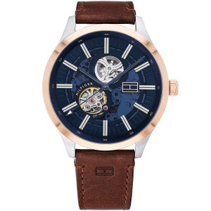 1791642-tommy-hilfiger-watch-men-blue-dial-leather-brown-strap-automatic-analog-three-hand-spencer