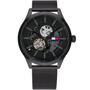 1791644-tommy-hilfiger-watch-men-black-dial-stainless-steel-metal-strap-automatic-analog-three-hand-mesh-spencer