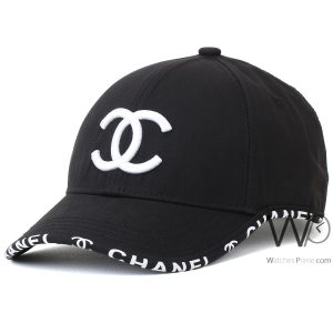 baseball-chanel-cc-black-cotton-cap