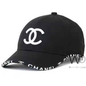 baseball-chanel-cc-black-cotton-cap