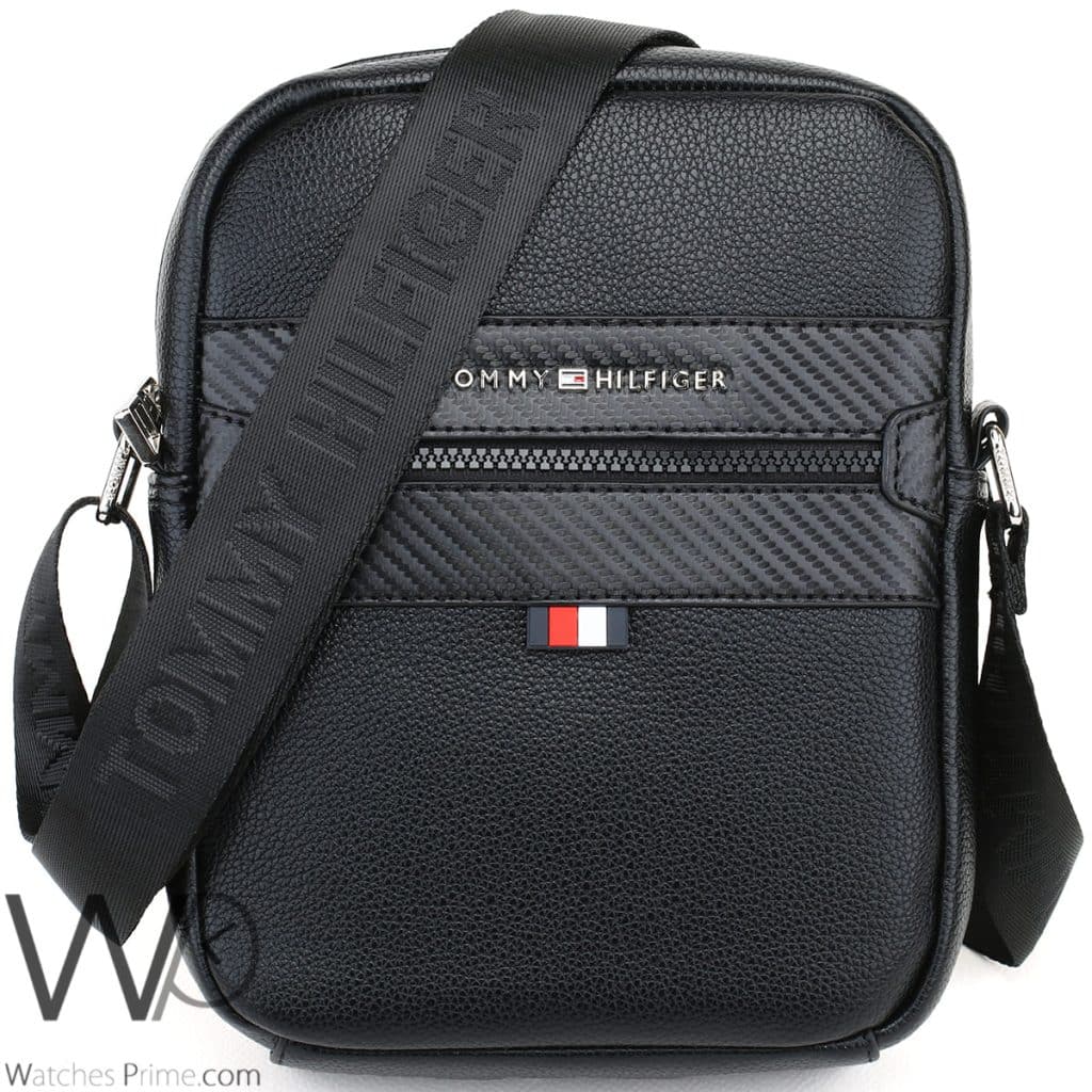 Leather Tommy Hilfiger Crossbody Men Bag | Watches Prime