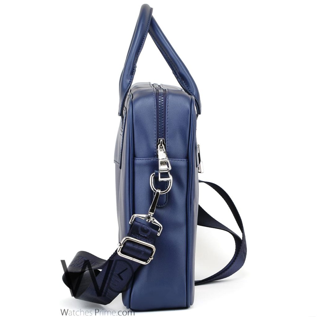 Blue Tommy Hilfiger Laptop Bag Leather Men Watches Prime