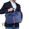 Blue Tommy Hilfiger Laptop Bag Leather Men | Watches Prime