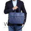 Tommy Hilfiger Laptop Blue Bag Leather Men | Watches Prime