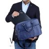 Tommy Hilfiger Laptop Blue Bag Leather Men | Watches Prime