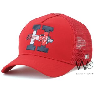 tommy-hilfiger-trucker-cap-h-red-mcmlxxxv-cotton-net-hat
