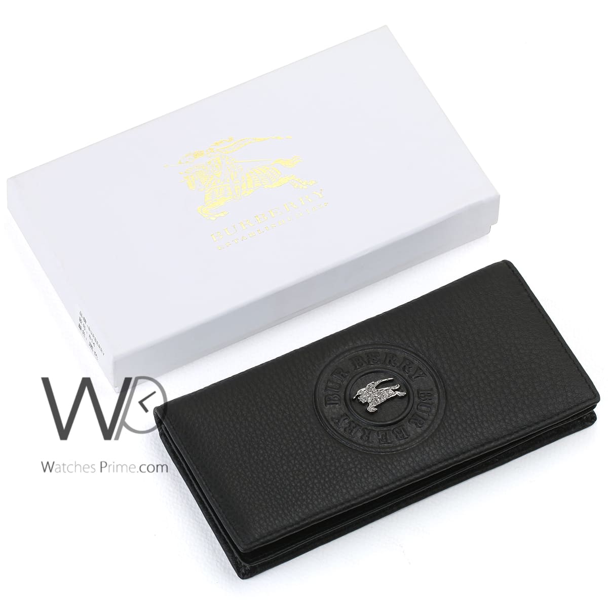 Burberry Long Wallet Black Leather For Men | Watches Prime