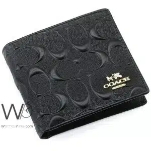coach-black-patterned-genuine-leather-wallet-for-men