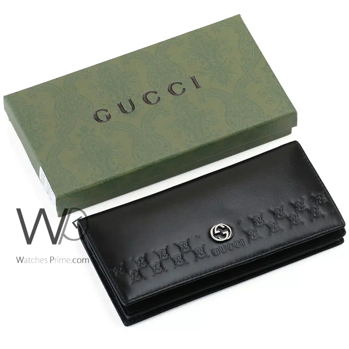 Gucci GG Long Wallet Black Leather For Men | Watches Prime
