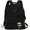 Karl lagerfeld black backpack bag