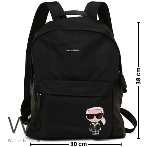 Karl Lagerfeld Backpack Bag Nylon Black | Watches Prime