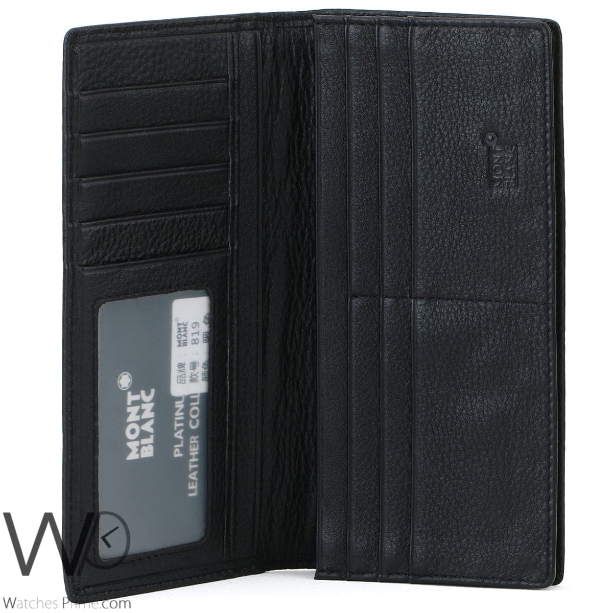 Montblanc Long Wallet Black Leather For Men | Watches Prime
