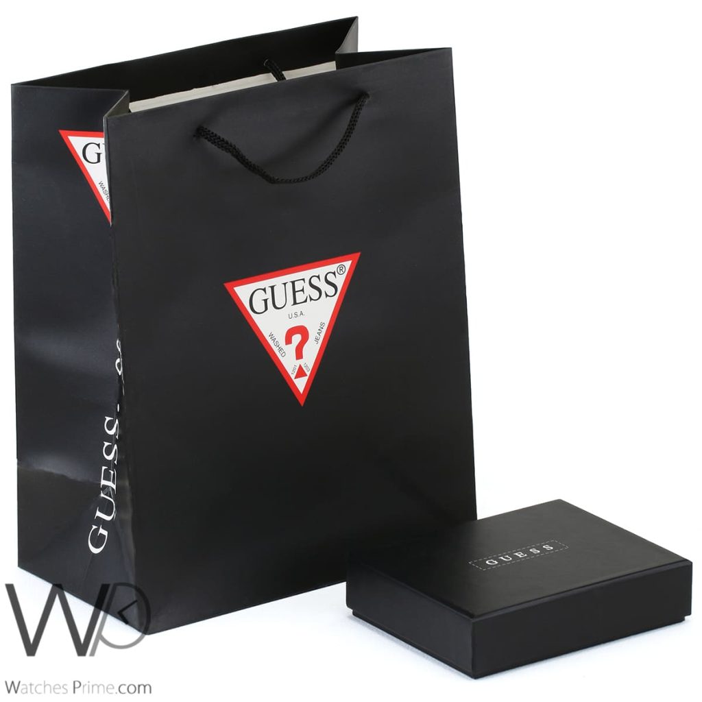 Guess wallet Patterned Black For Men Leather Watches Prime