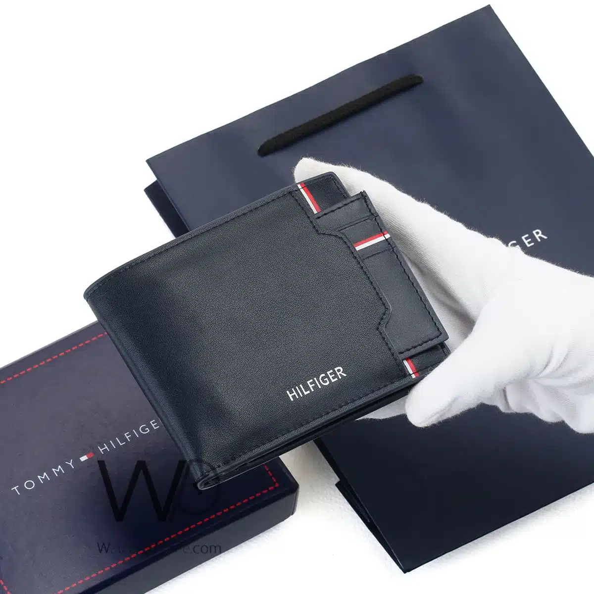Tommy Wallet Genuine Leather Navy Blue Men | Watches Prime