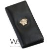 Versace black genuine leather long wallet for men