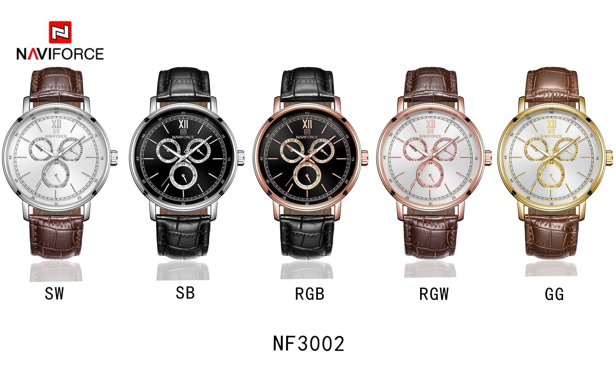 Naviforce Men's Watch NF3002 S B | Watches Prime