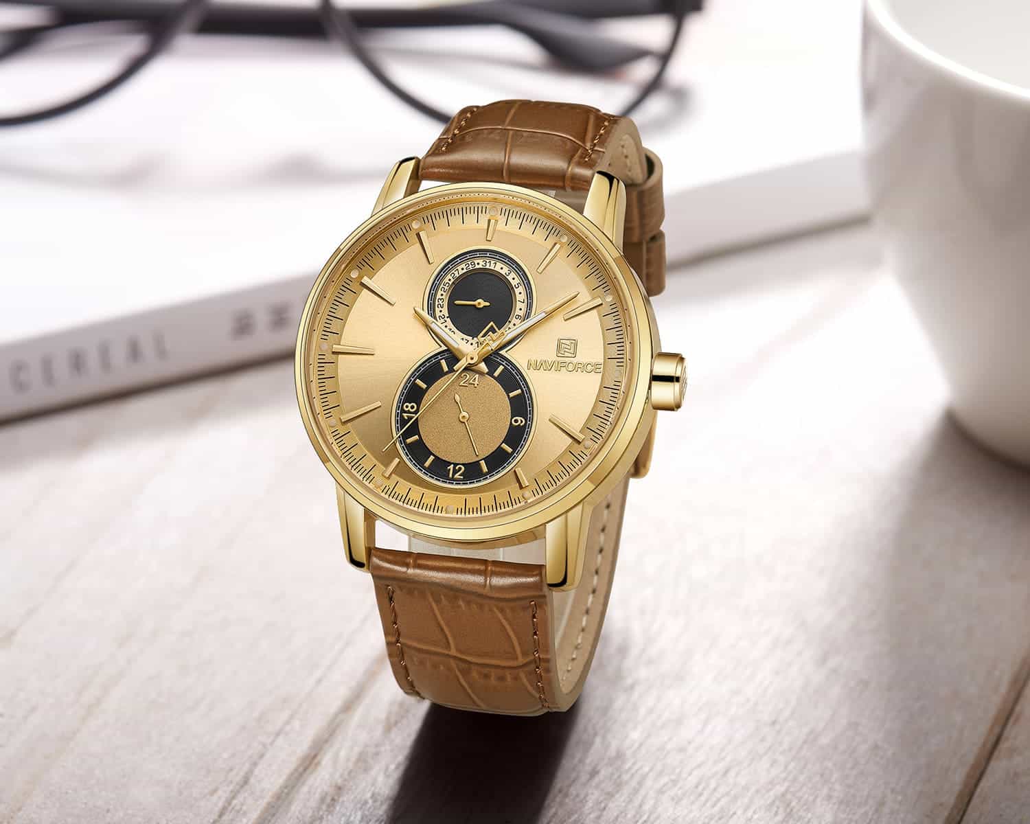 Naviforce Men's Watch NF3005 G G L BN | Watches Prime