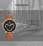 Naviforce Men's Watch NF3011 RG B BN | Watches Prime