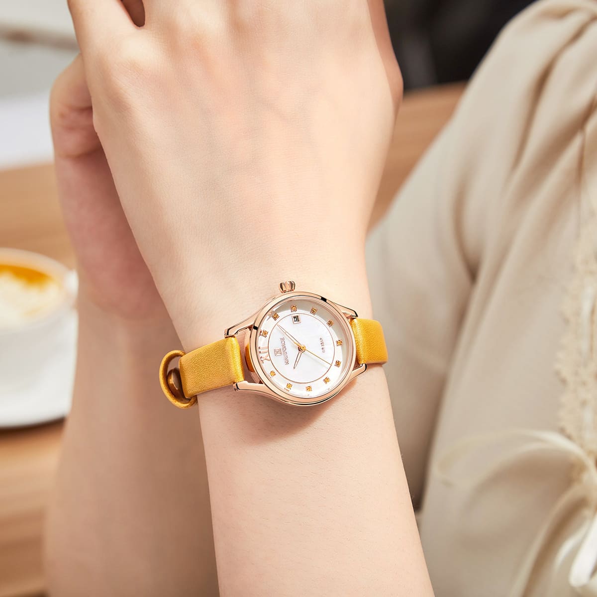 Naviforce Women's Watch NF5010 RG W Y | Watches Prime