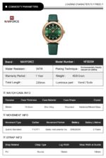 Naviforce Women's Watch NF5020 RG GN GN | Watches Prime
