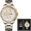 Nf9089s rg w naviforce watch men white dial metal silver rose gold strap quartz battery analog for dream_16