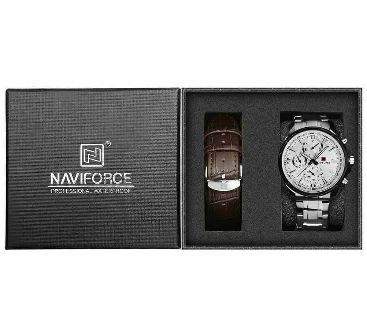 ساعة يد نافي فورس رجالية NF9089S S W | واتشز برايم