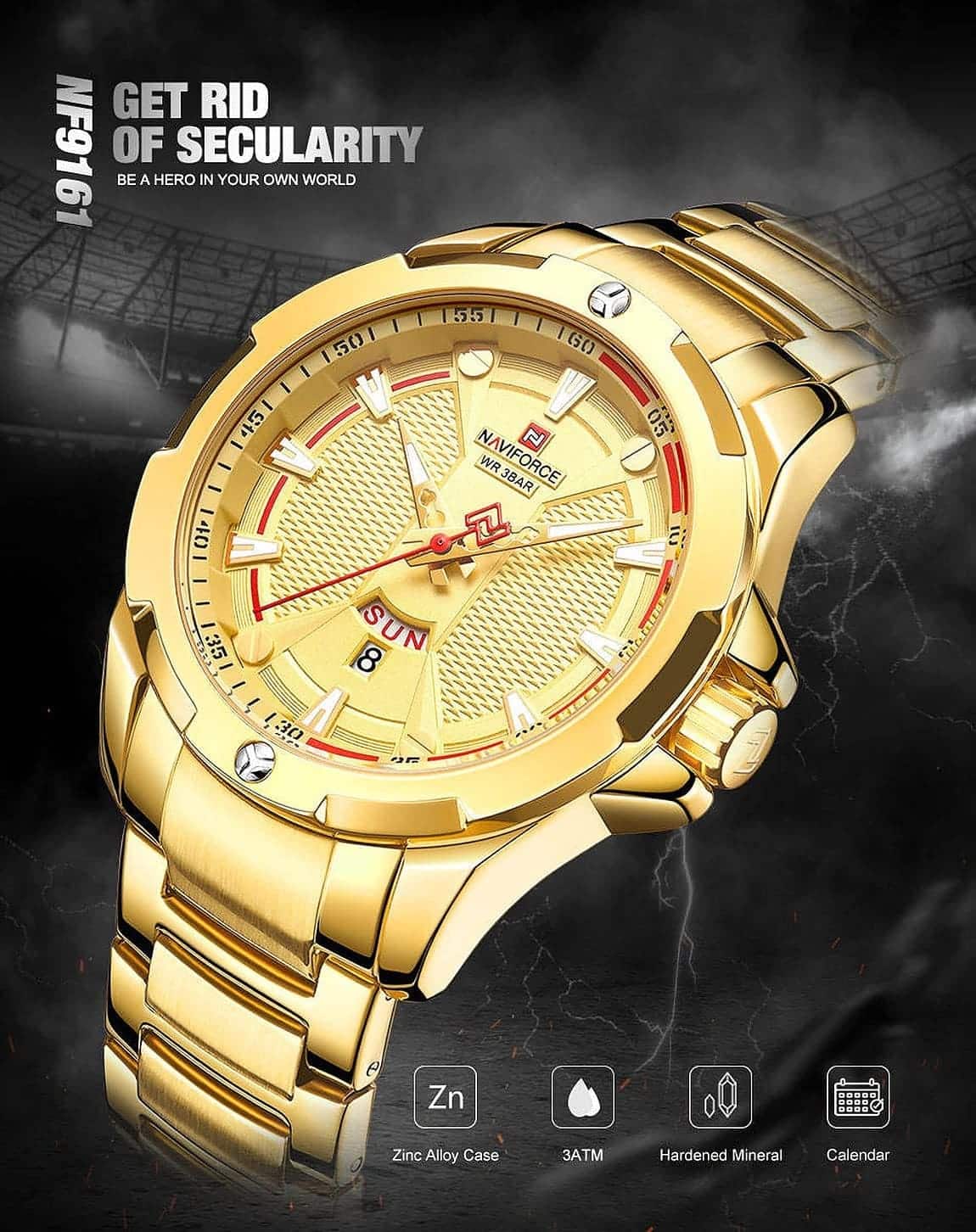 Naviforce Men's Watch NF9161 G G | Watches Prime