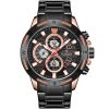 Nf9165 rg b naviforce watch men black dial metal strap quartz battery analog for dream