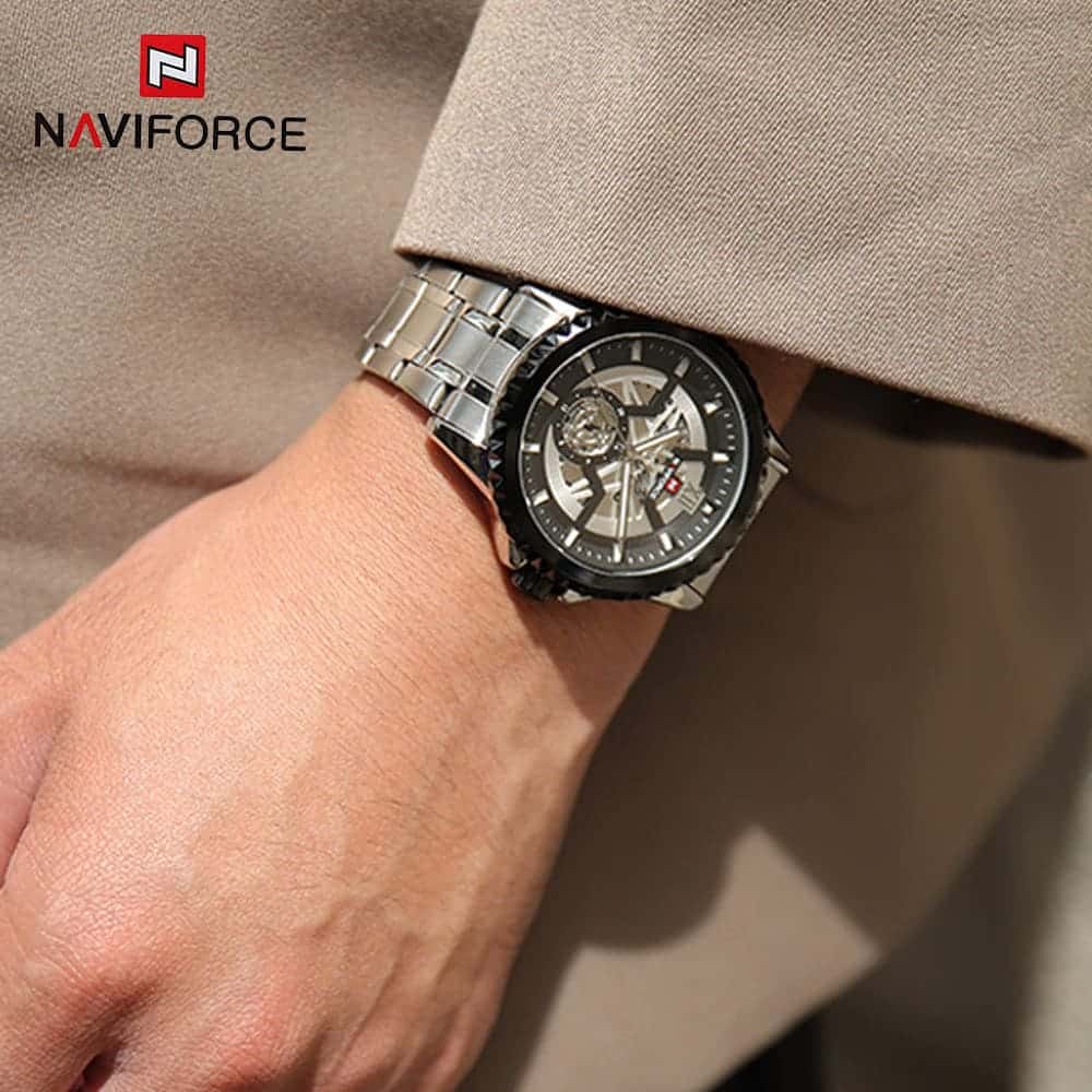 ساعة يد نافي فورس رجالية NF9186 S B | واتشز برايم