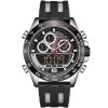 Nf9188t s b b naviforce watch men black dial rubber strap quartz battery digital analog chronograph for dream