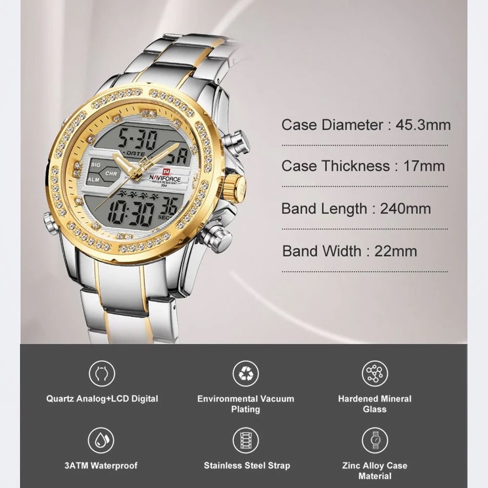 Naviforce Men's Watch NF9190 S G | Watches Prime