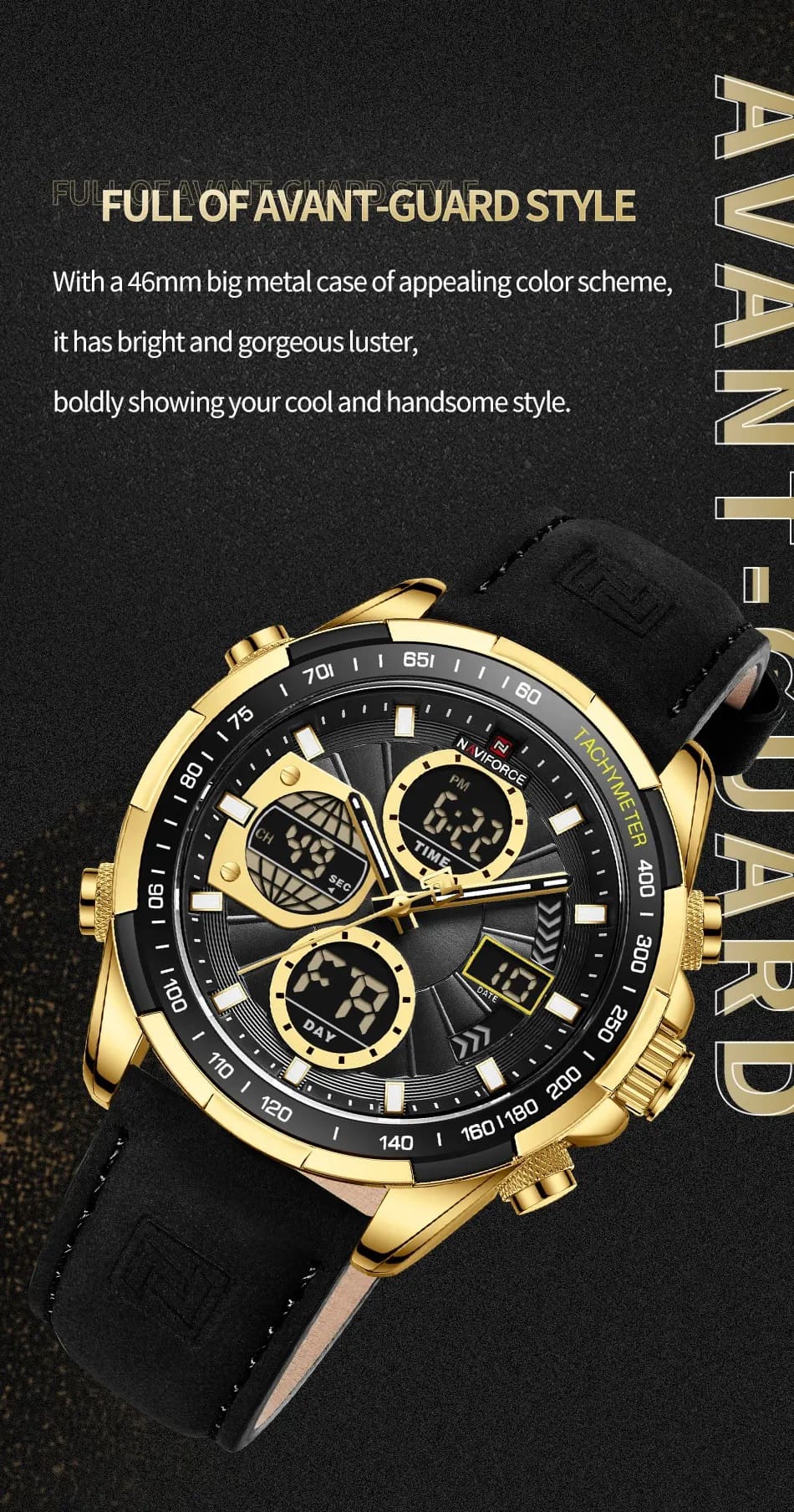 Naviforce Men's Watch NF9197L G B B | Watches Prime